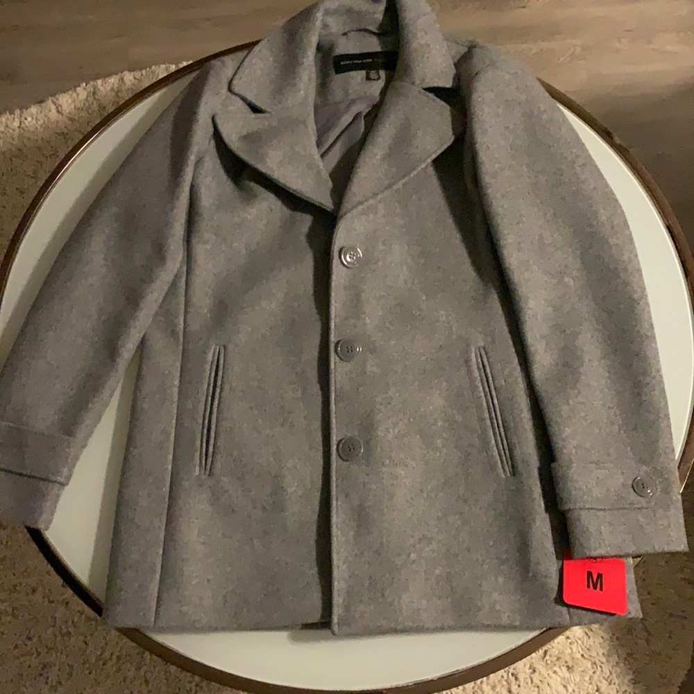 Brand new medium gray pea coat